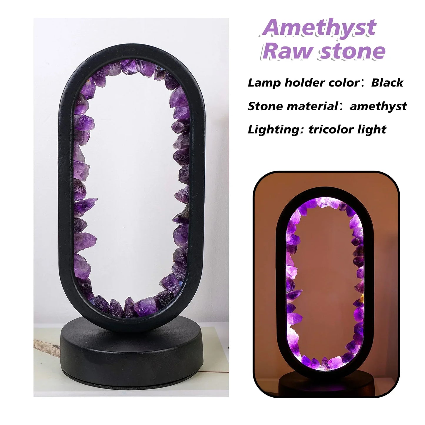 Amethist Lamp – Natuurlijke Kristallamp met Rustgevende Gloed