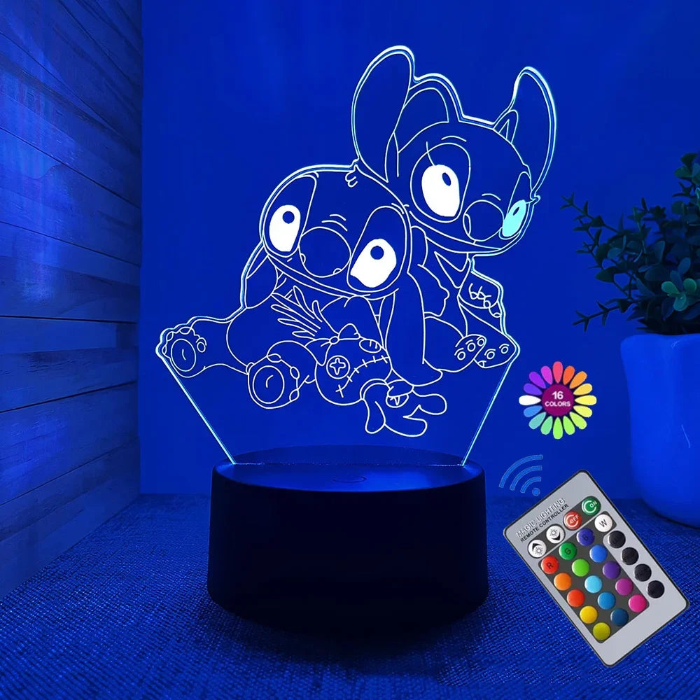 3D Illusion Stitch Lamp - Touch & Remote Control-Novormo