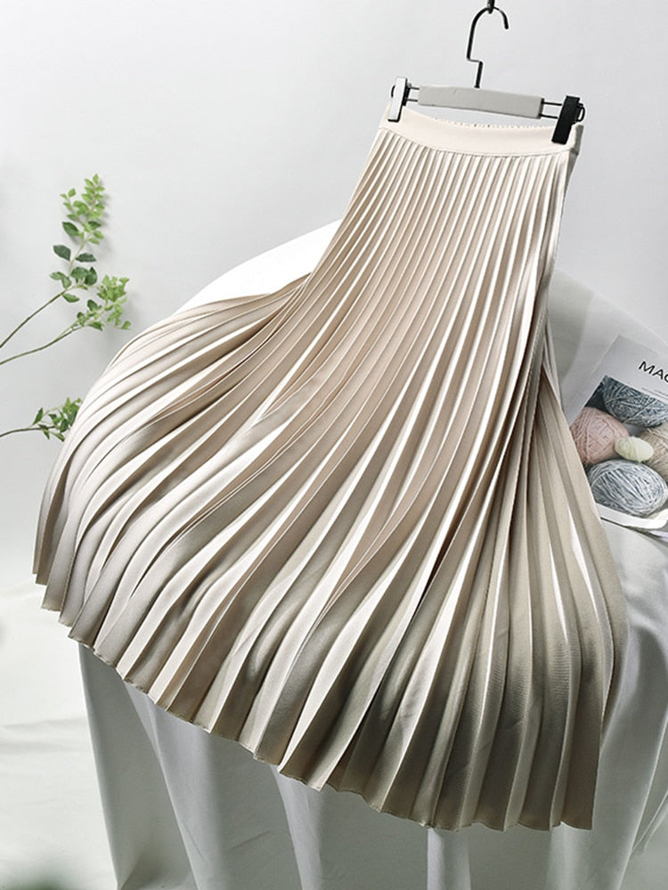Zomerse Plissérok met Hoge Taille – Elegant & Vrouwelijk