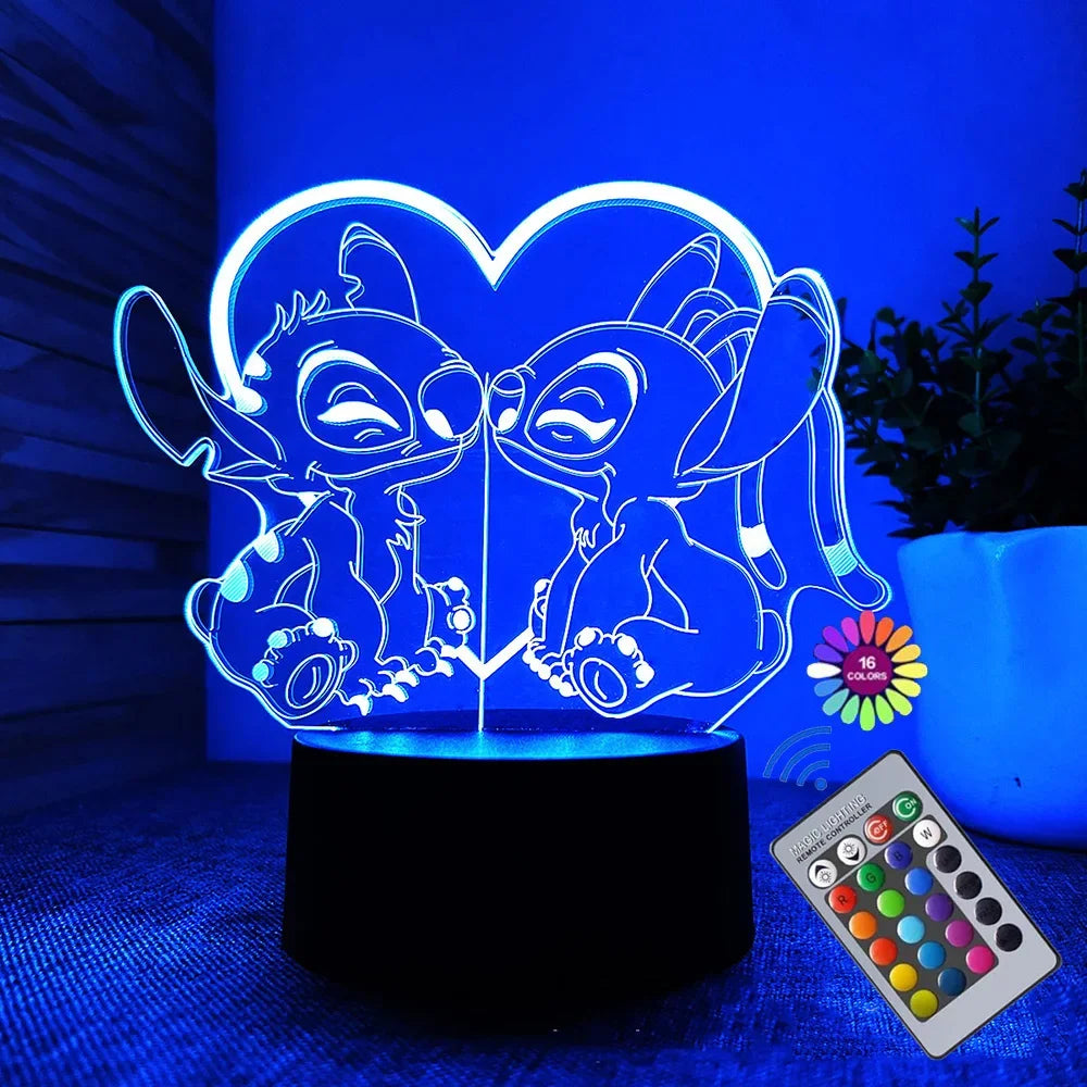 3D Illusion Stitch Lamp - Touch & Remote Control-Novormo