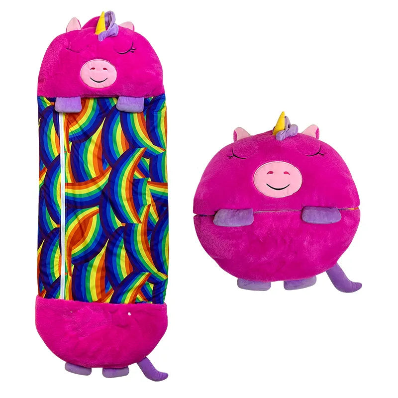 Kinder Slaapzak & Knuffel in Eén – Warm, Zacht en Speels voor Onderweg & Thuis