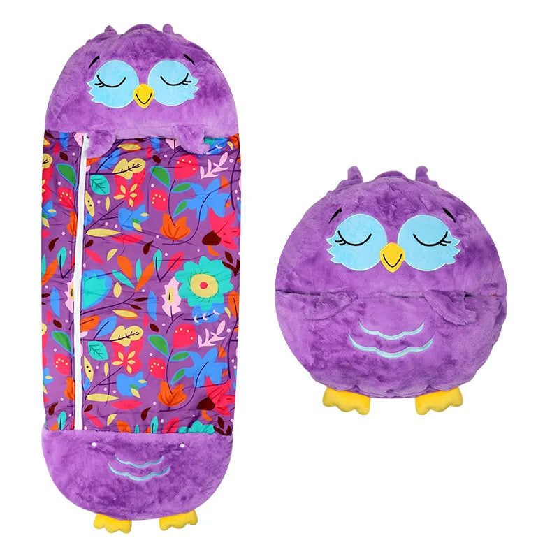 Kinder Slaapzak & Knuffel in Eén – Warm, Zacht en Speels voor Onderweg & Thuis