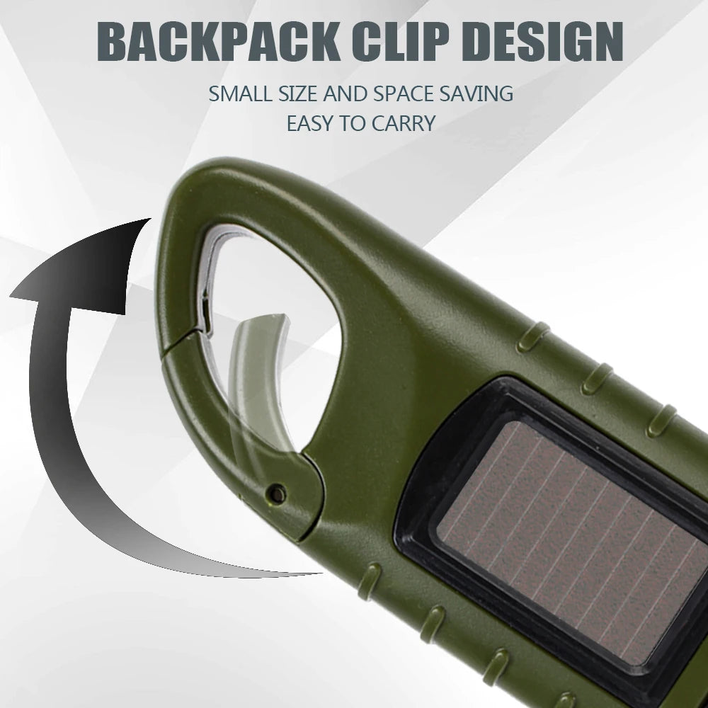 Duurzame LED Zaklamp met Hand Crank - Oplaadbaar, Schokbestendig & Waterdicht-Novormo