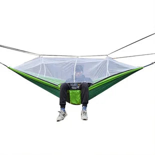 Outdoor Hangmat met Klamboe – Anti-Rollover Nylon 260x140 cm
