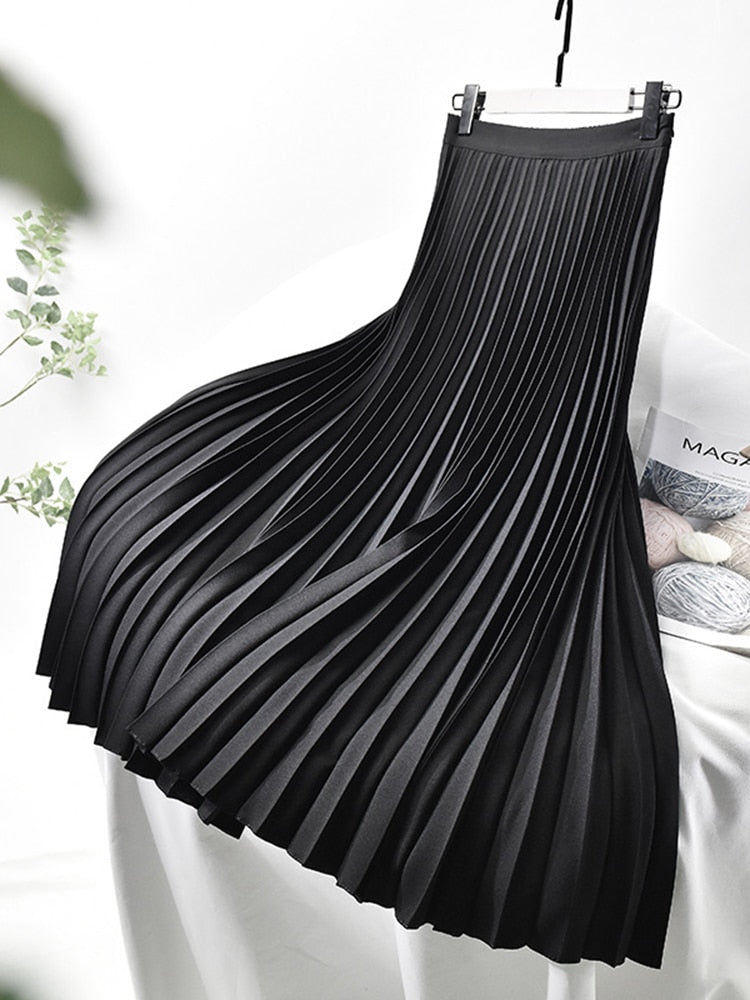 Zomerse Plissérok met Hoge Taille – Elegant & Vrouwelijk