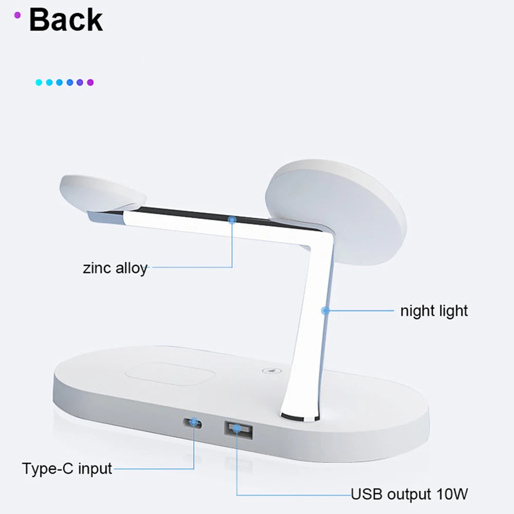 3-in-1 Draadloos Oplaadstation - iPhone, Apple Watch & AirPods Snellader-Novormo