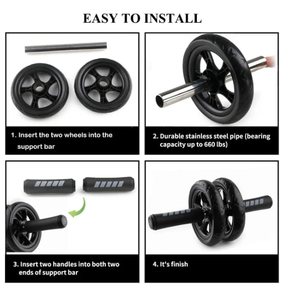 AB Roller Wheel - Stille Buikspiertrainer voor Thuis & Sportschool-Novormo