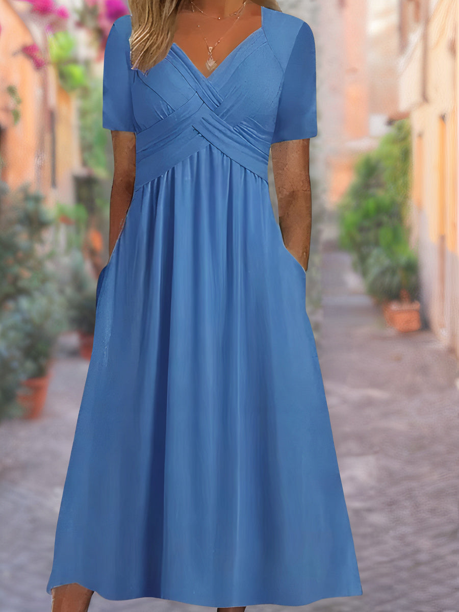 Stijlvolle Zomerjurk met een v-hals - Comfortabel en luchtig