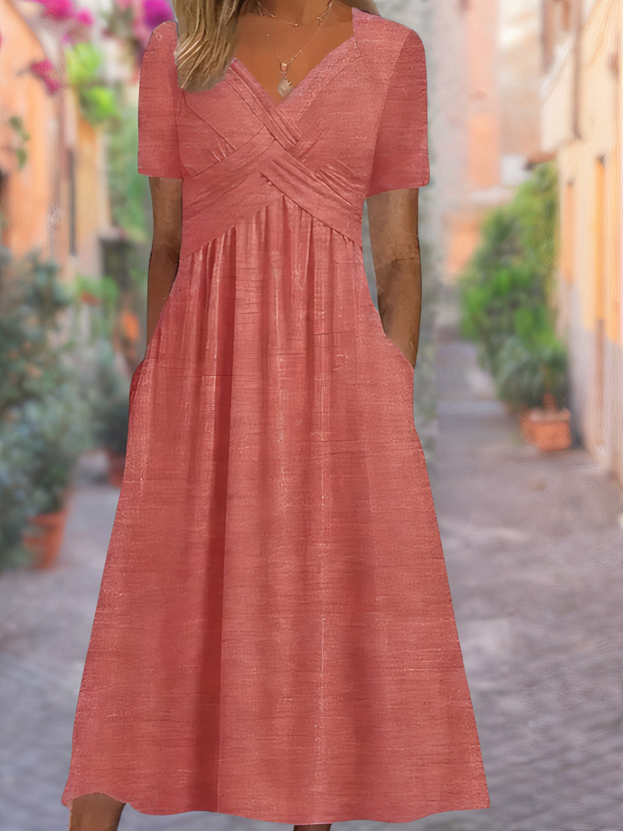 Stijlvolle Zomerjurk met een v-hals - Comfortabel en luchtig