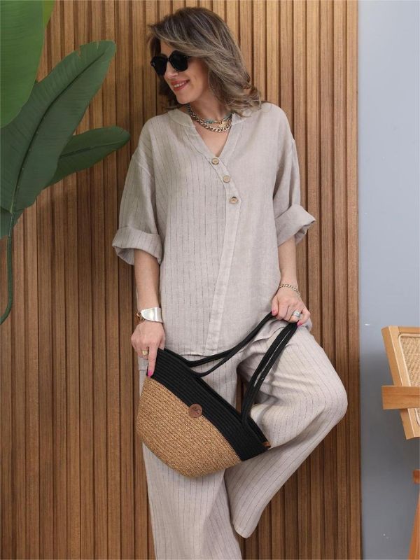 Loungewear Set Dames – Zachte Zomerset met Losse Pasvorm