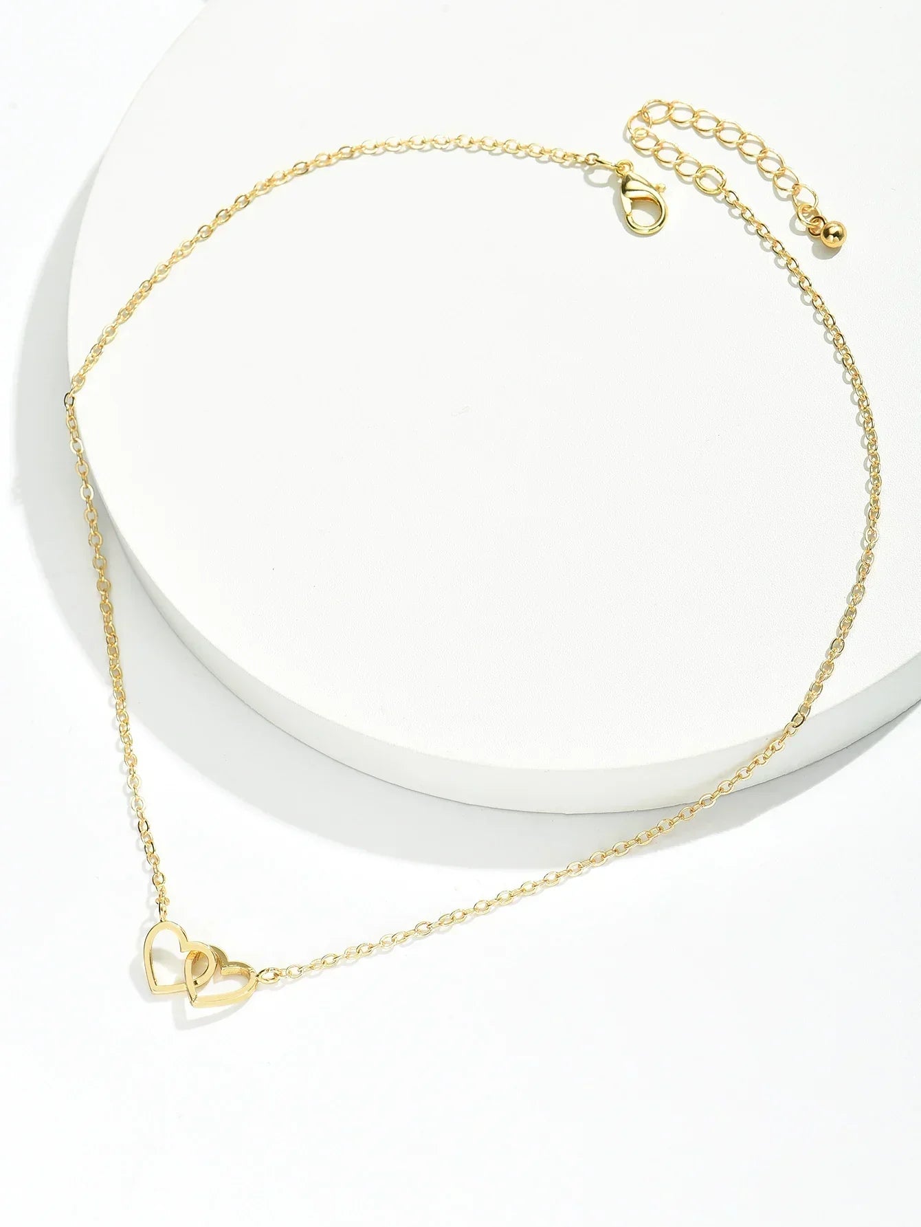 Dubbele Hartjesketting voor Dames – Verfijnd & Symbolisch Design