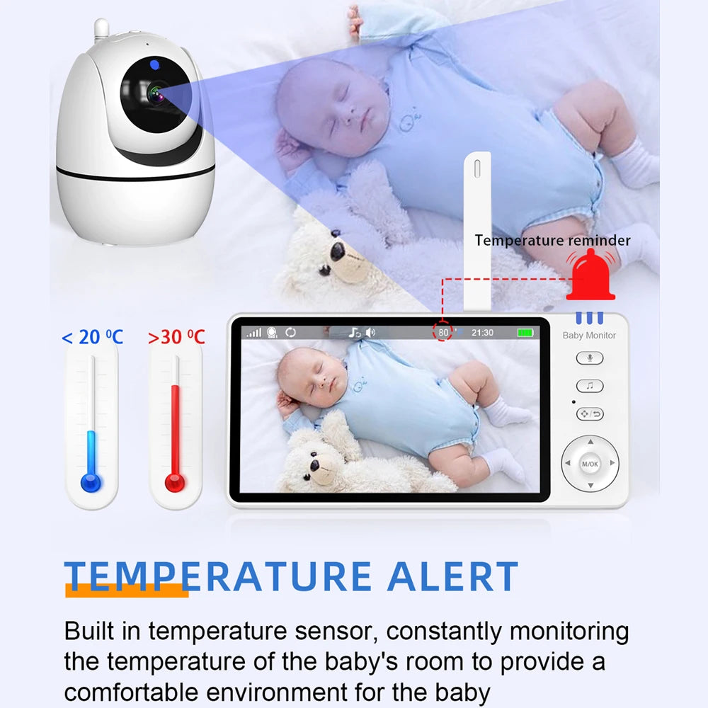 Babyfoon 5-Inch – Camera & Nachtzicht-Novormo