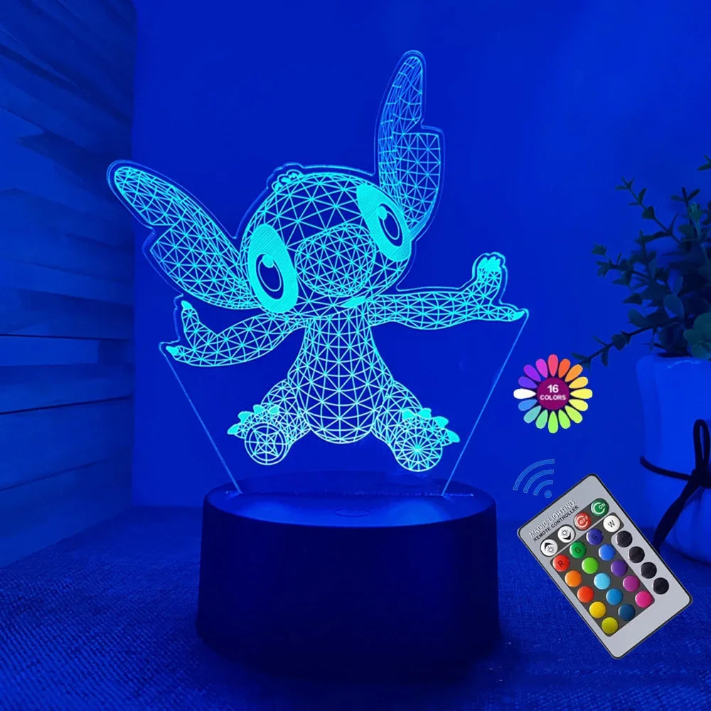 3D Illusion Stitch Lamp - Touch & Remote Control-Novormo