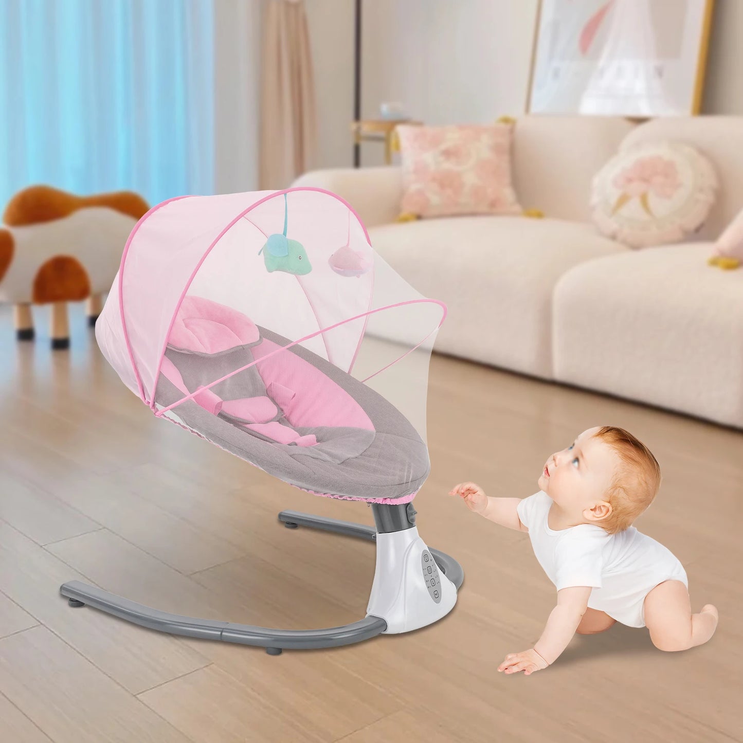 Baby Schommelstoel – Elektrisch & Met Afstandsbediening-Novormo