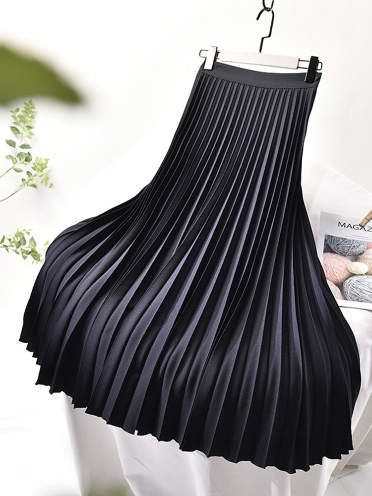 Zomerse Plissérok met Hoge Taille – Elegant & Vrouwelijk
