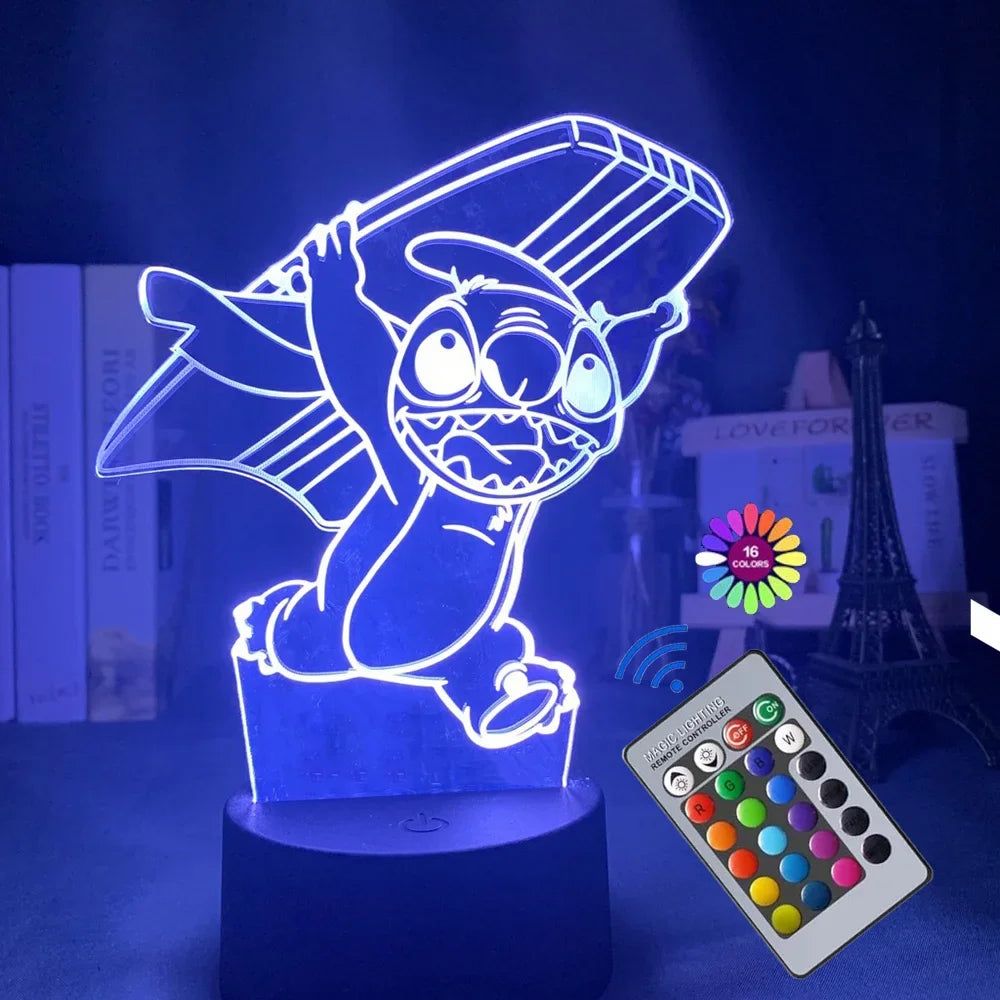 3D Illusion Stitch Lamp - Touch & Remote Control-Novormo