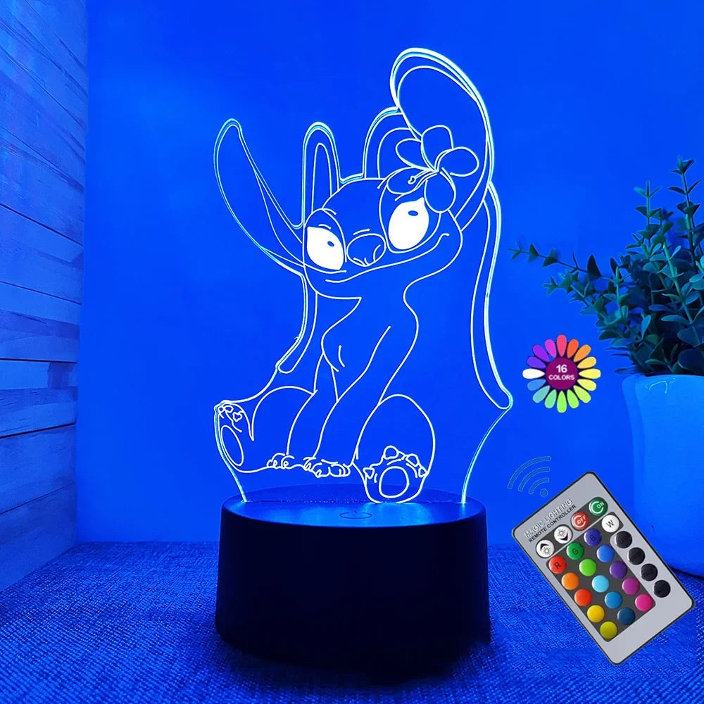 3D Illusion Stitch Lamp - Touch & Remote Control-Novormo