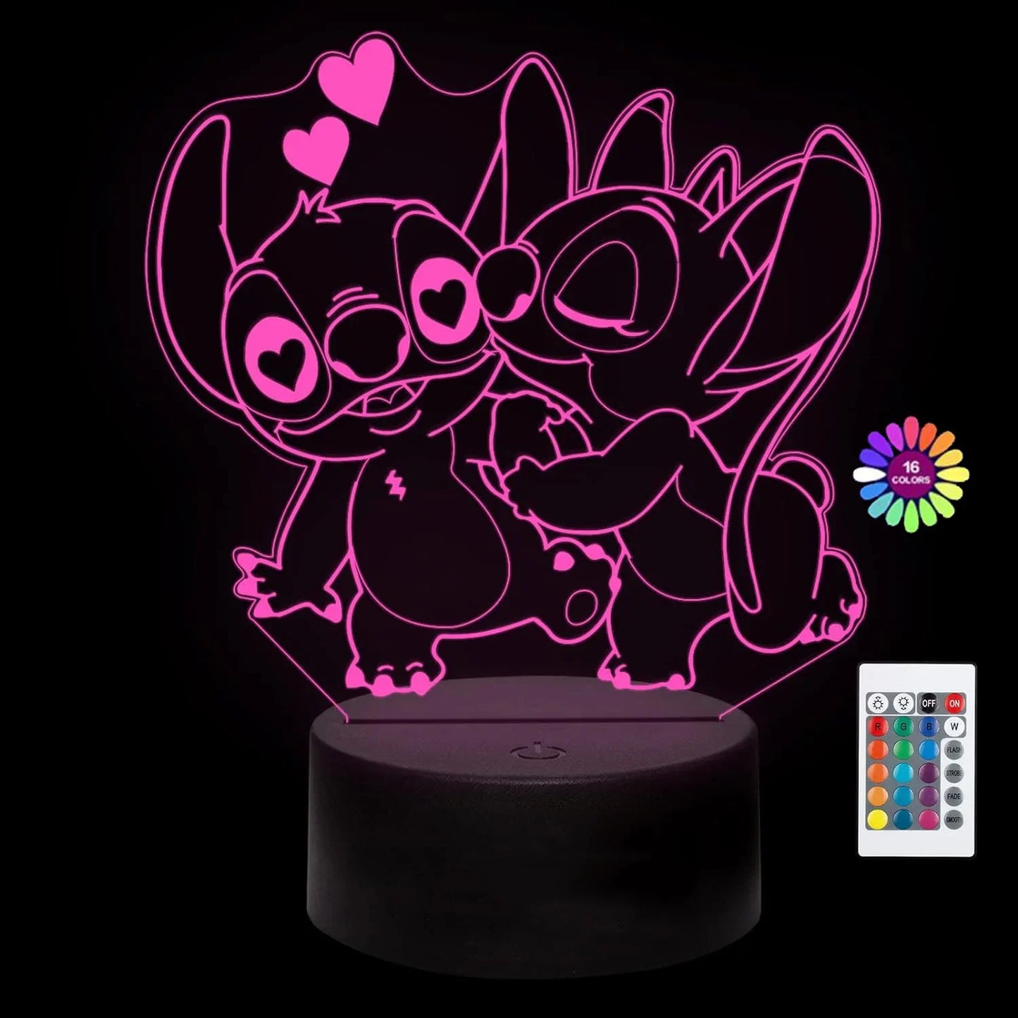 3D Illusion Stitch Lamp - Touch & Remote Control-Novormo