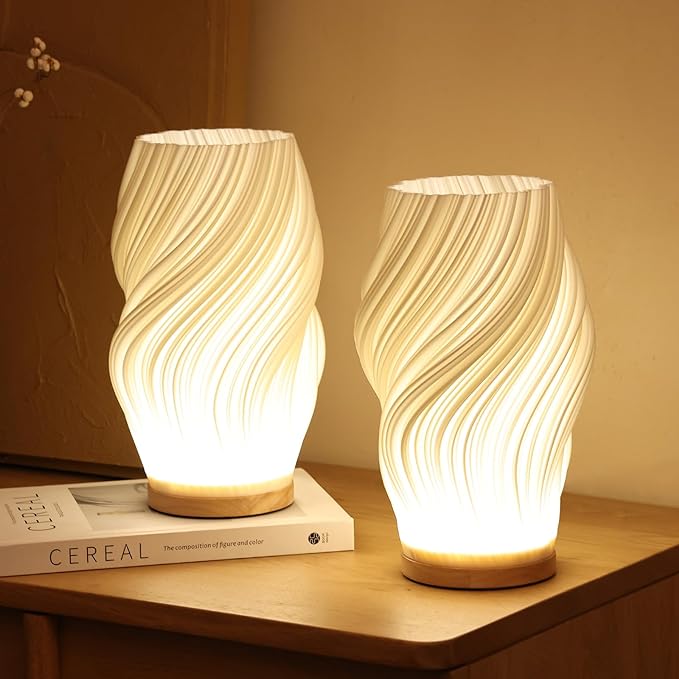Design LED Tafellamp met Swirl Effect – Modern & Dimbaar Licht