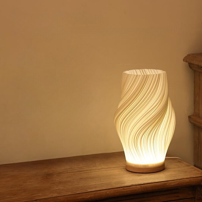 Design LED Tafellamp met Swirl Effect – Modern & Dimbaar Licht