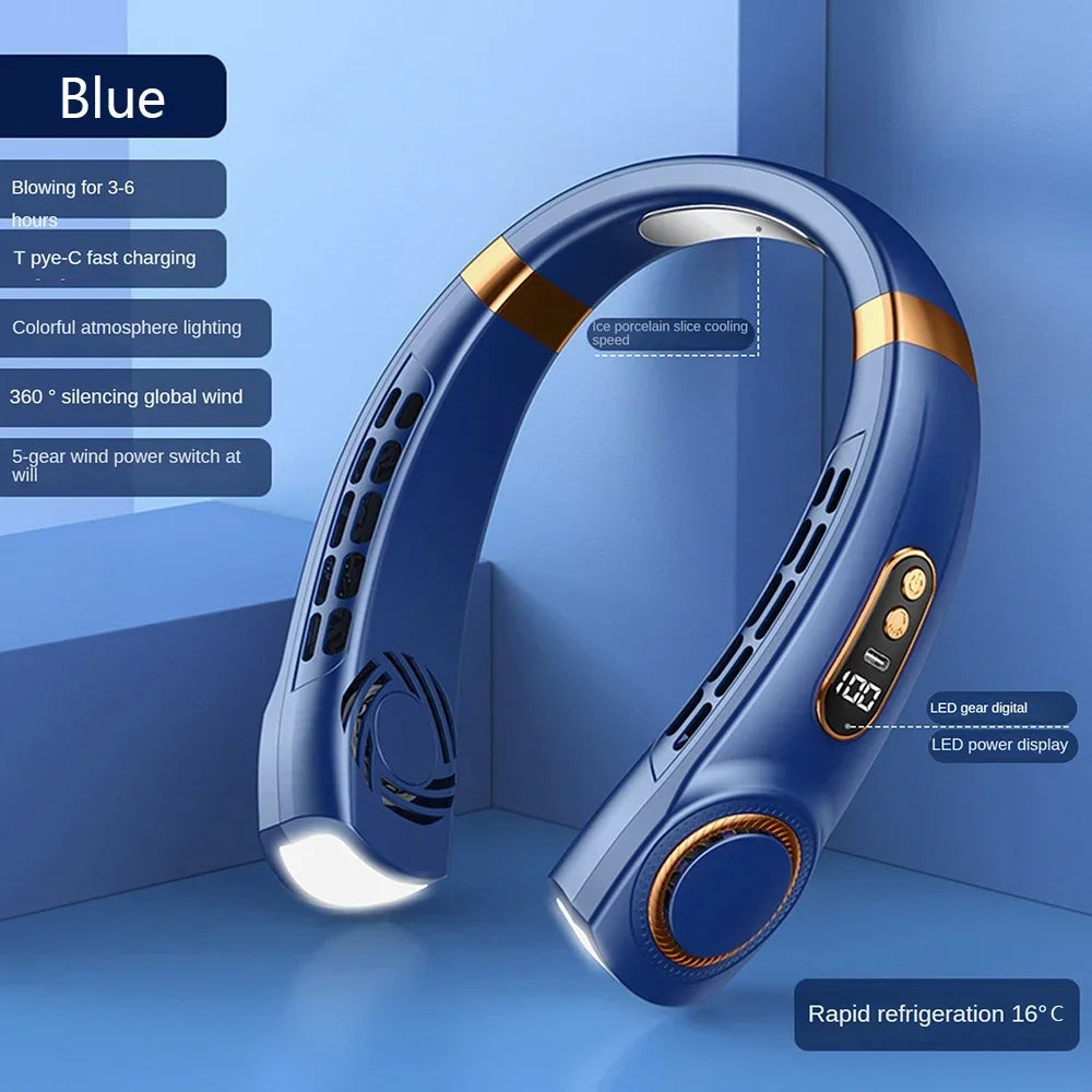 Handsfree Draagbare Mini Nekventilator voor Verkoeling Onderweg