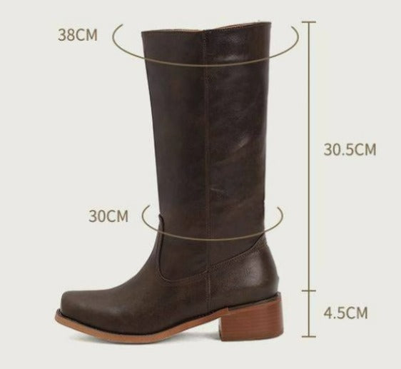 Tijdloze Leren Lange Laarzen voor Dames – Comfort & Klasse
