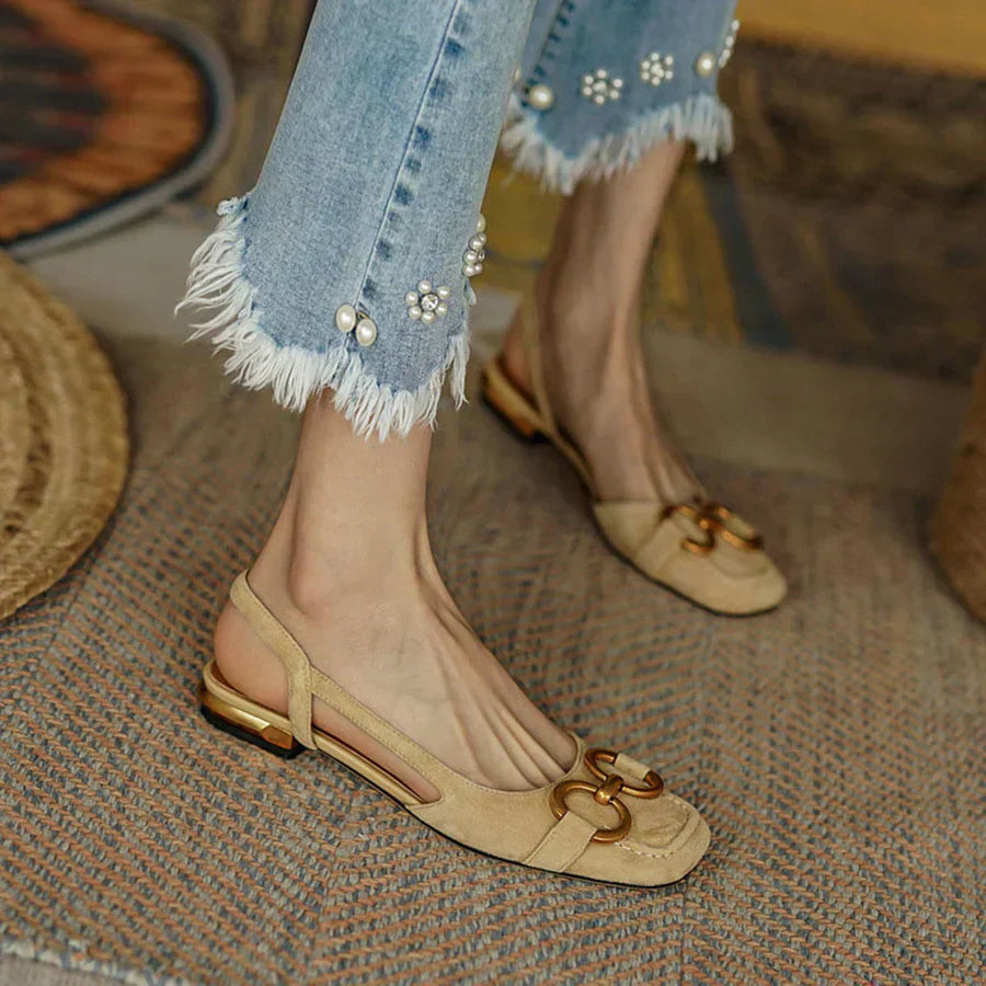 Elegante Slingback Instappers met Vierkante Neus voor Dames