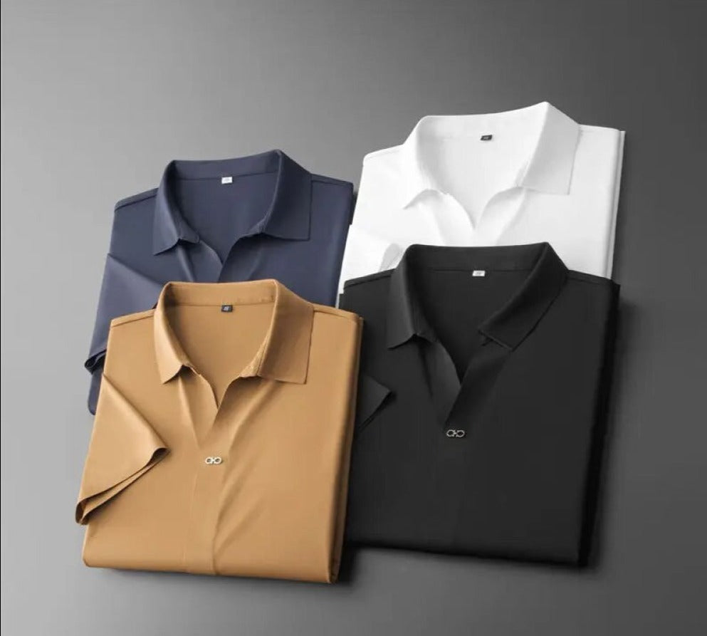 Tweedelige Heren Set – Polo met Pantalon in Luxe Stijl