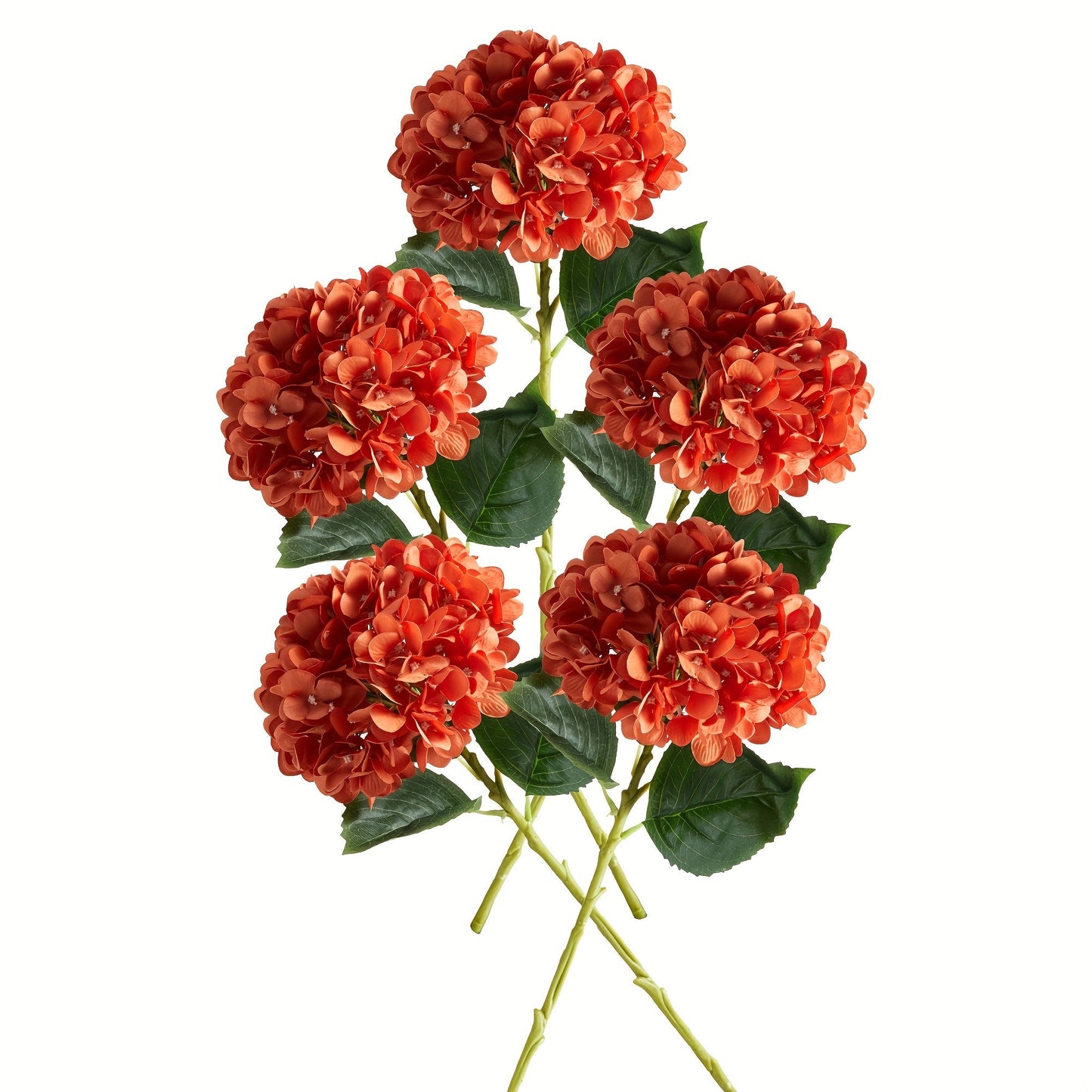 Herfsthortensia Set van 5 – Levendige Kunstbloemen 50 cm