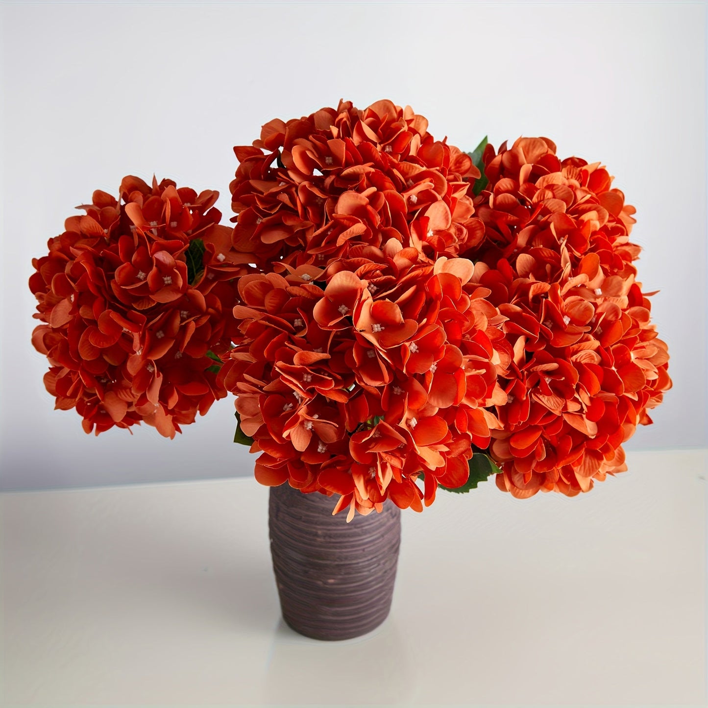 Herfsthortensia Set van 5 – Levendige Kunstbloemen 50 cm