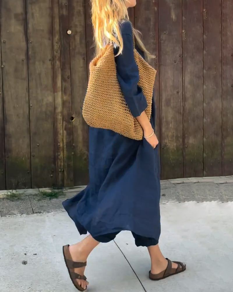 Zomerse Dames Set met Tuniek en Cropped Broek