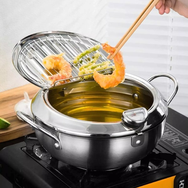 RVS Frituurpan met Thermometer
