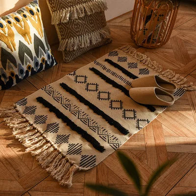 Handgeweven boho vloerkleed – natuurlijk & stijlvol kleed voor elk interieur