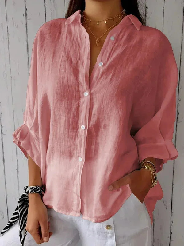 Luchtige Linnen Blouse voor Dames – Stijlvol & Comfortabel voor Elke Zomerdag
