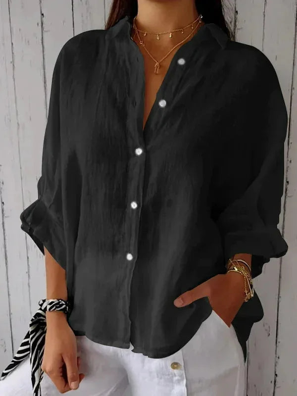 Luchtige Linnen Blouse voor Dames – Stijlvol & Comfortabel voor Elke Zomerdag