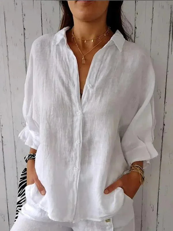 Luchtige Linnen Blouse voor Dames – Stijlvol & Comfortabel voor Elke Zomerdag