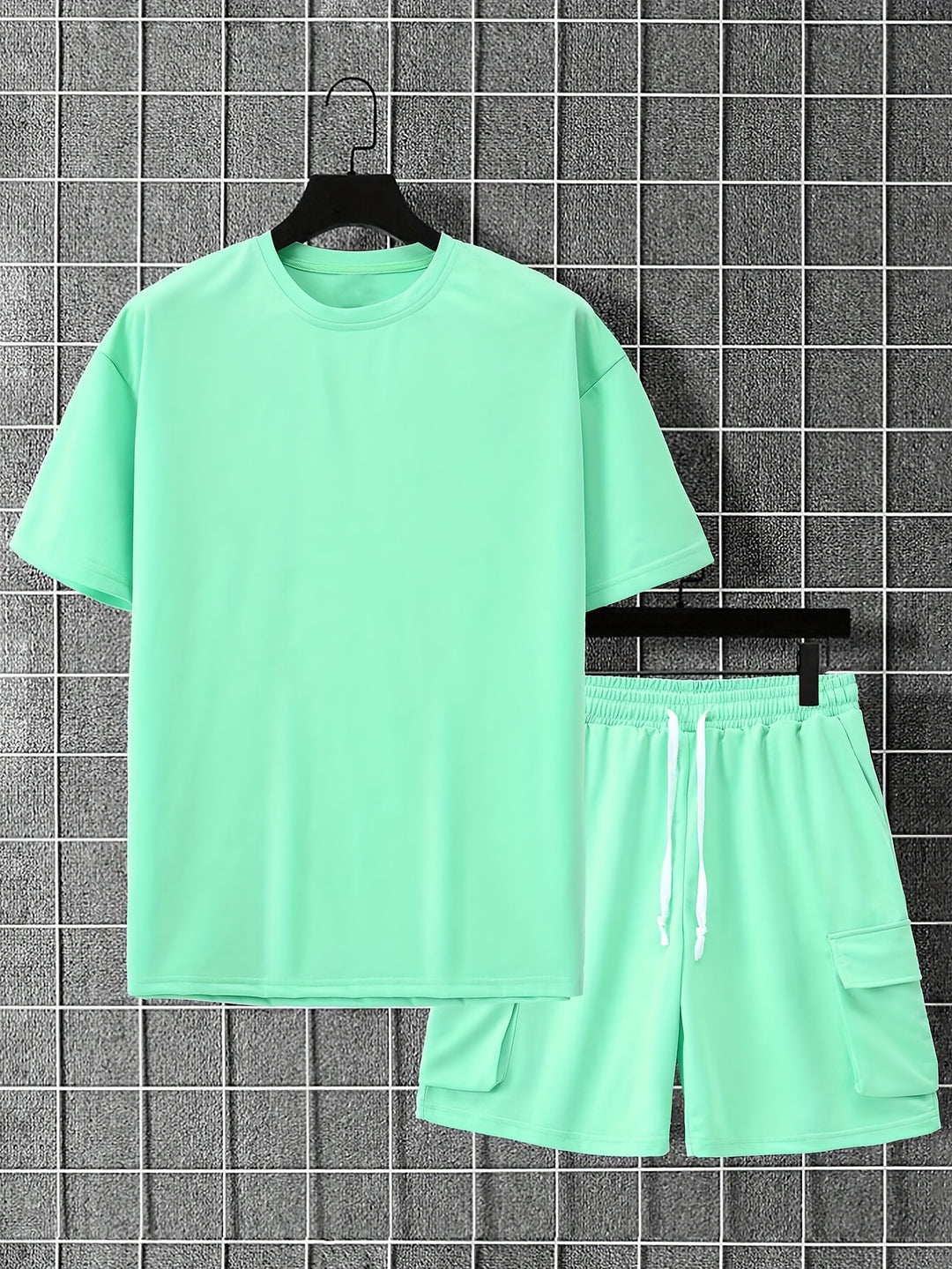 Heren Sportset Zomer – Ademend Shirt en Short met Zakken
