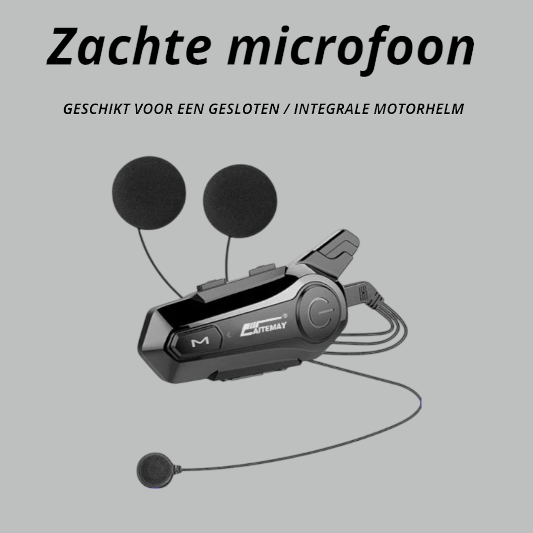 Bluetooth Intercom Headset voor Motorhelm
