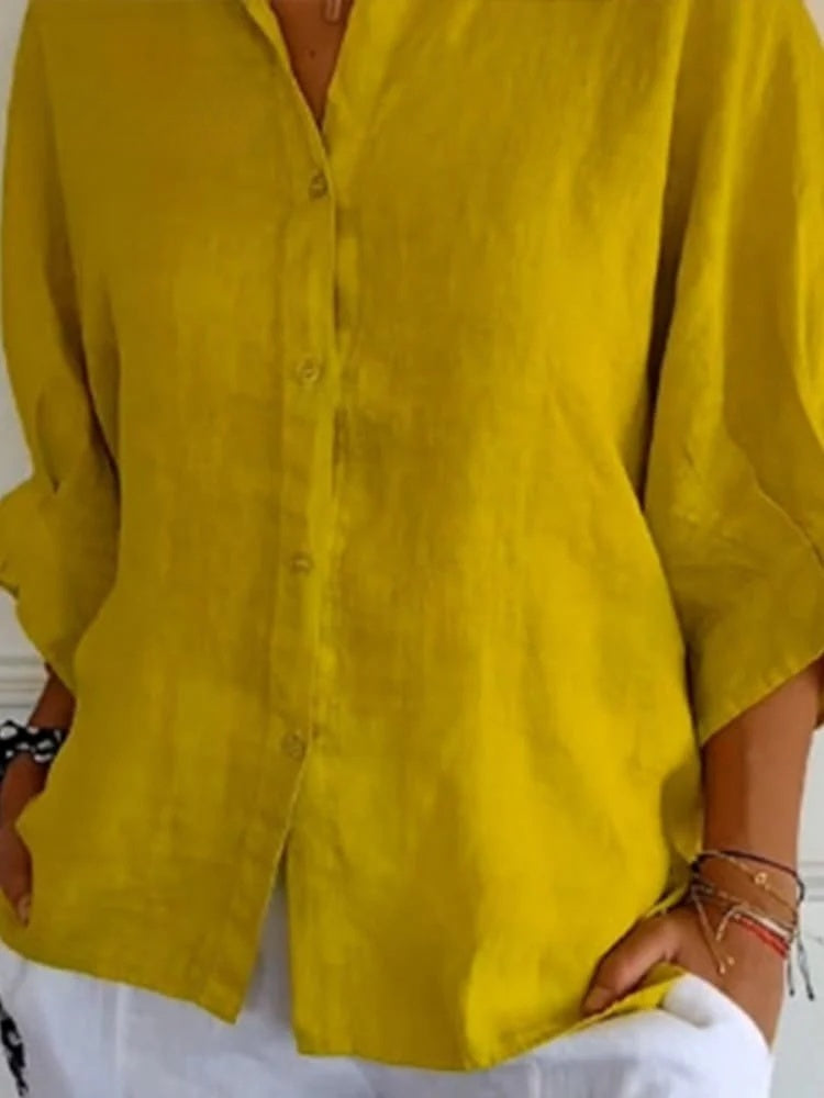 Luchtige Linnen Blouse voor Dames – Stijlvol & Comfortabel voor Elke Zomerdag