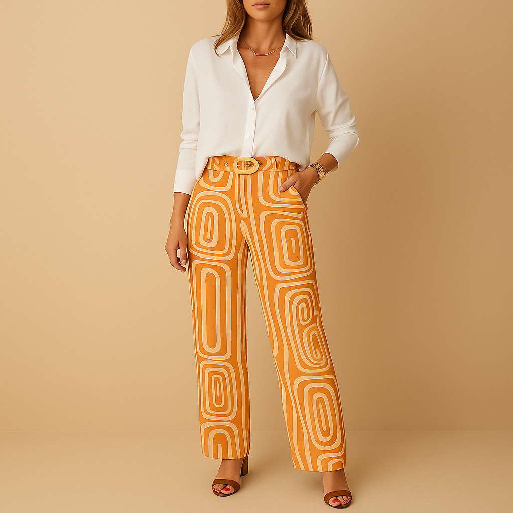 Dames set met blouse en broek – losvallend model