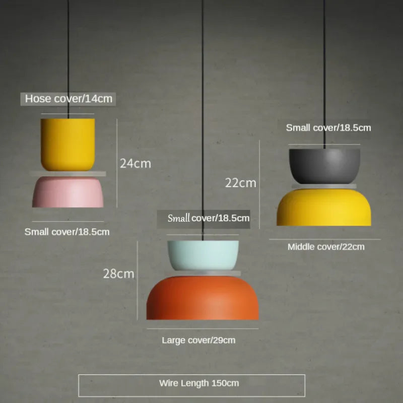 Scandinavische Hanglamp in Pasteltinten