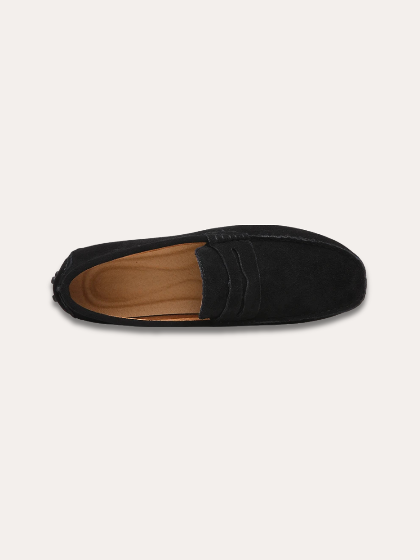 Stijlvolle Zwarte Loafers voor Heren – Suède Comfort, Perfecte Grip