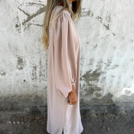 Zomerse Maxi Jurk met Ballonmouwen en V-Hals