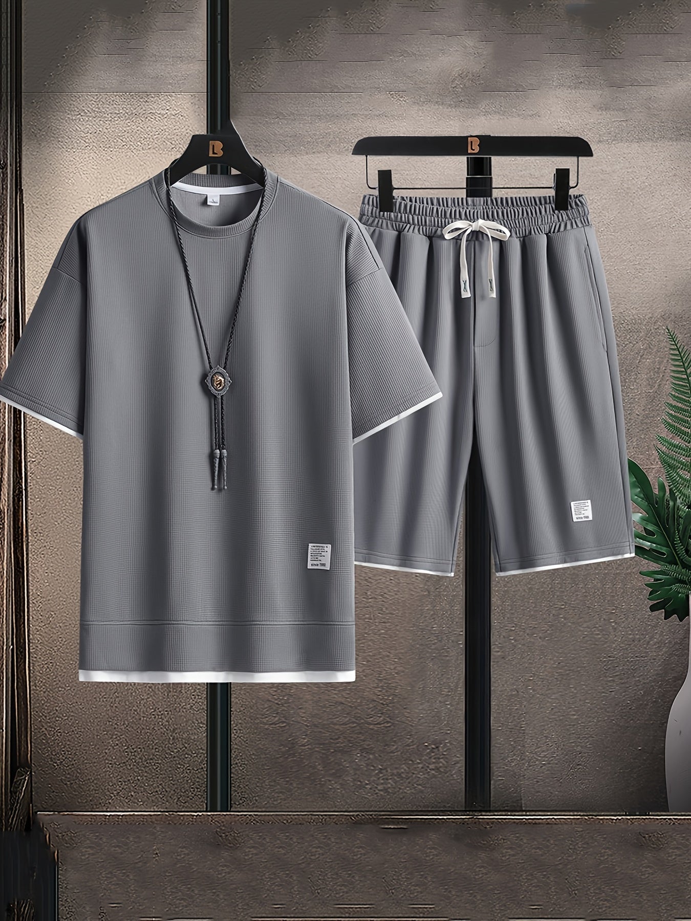 Moderne ademende heren zomerset – T-shirt & shorts