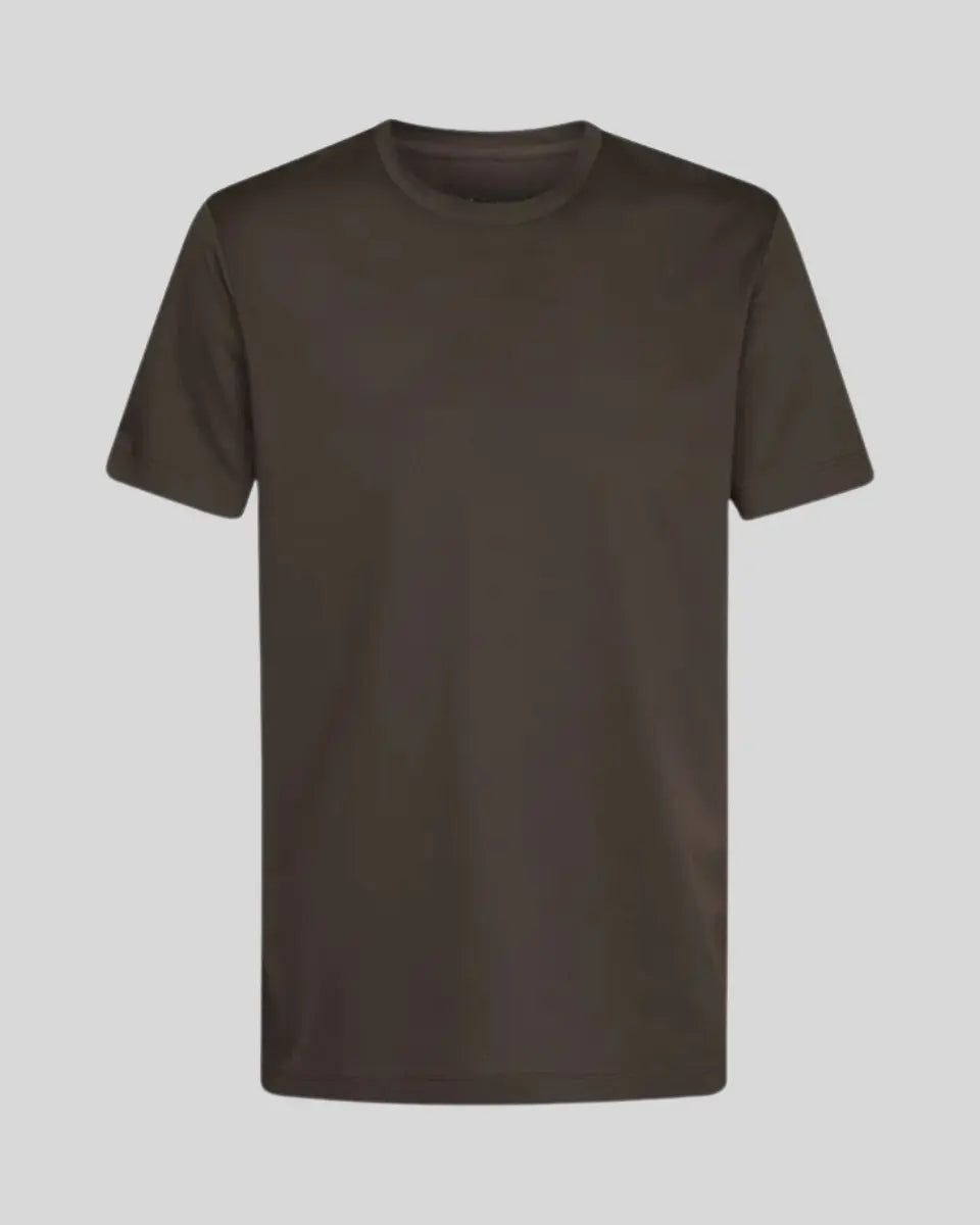Donkerbruin heren T-shirt van Supima katoen