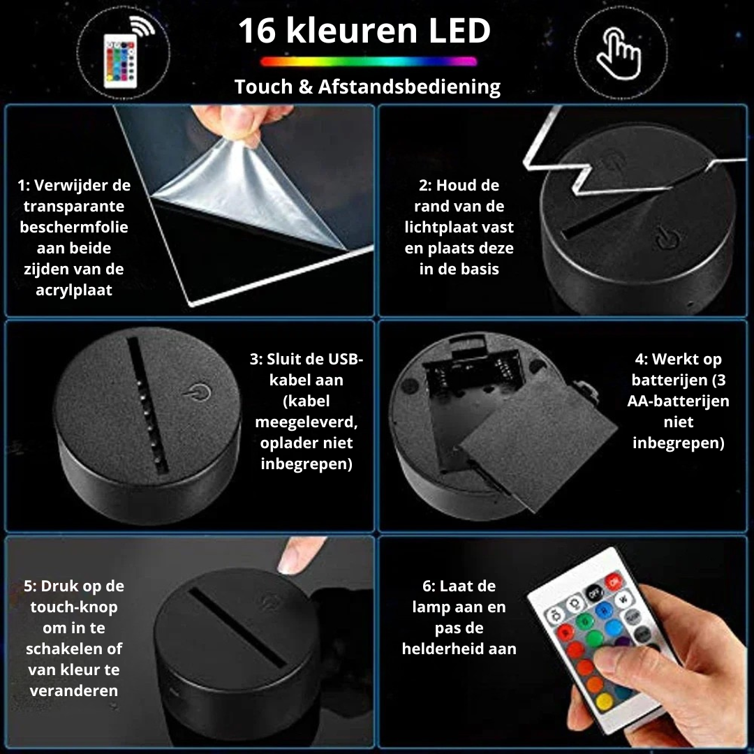 Stitch Nachtlamp – Met Afstandsbediening en Magisch Licht