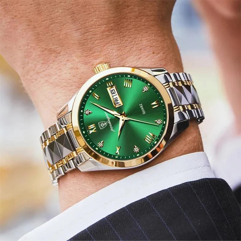 Luxe Heren Quartz Horloge - 30m Waterdicht, Datum & Shockbestendig-Novormo
