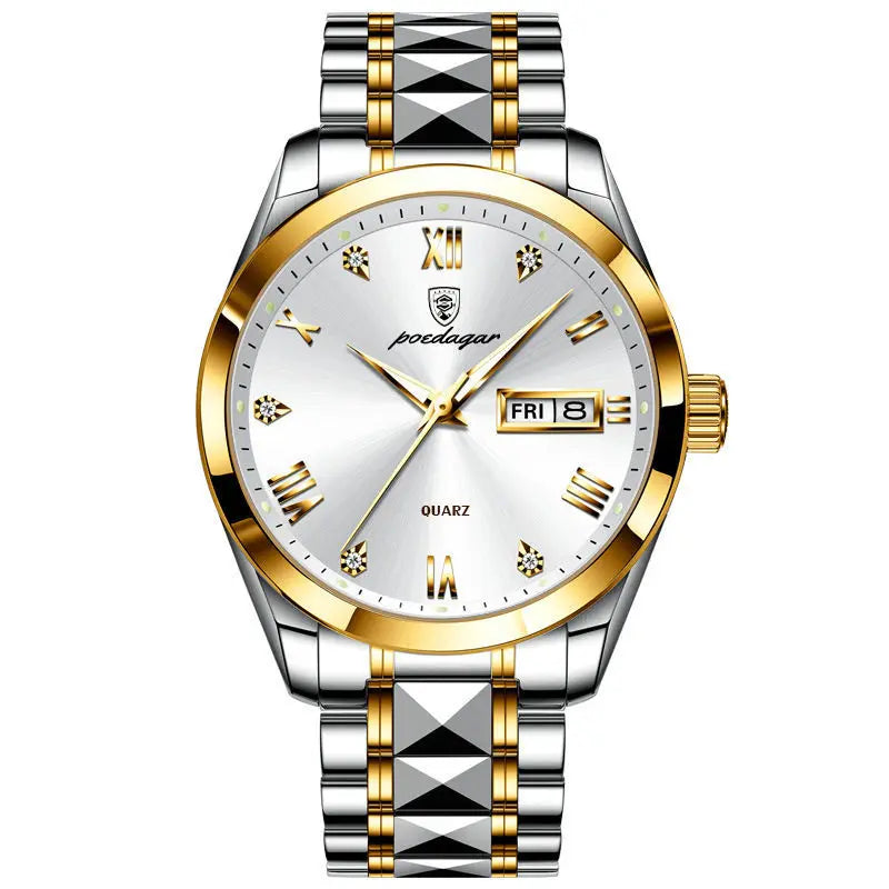 Luxe Heren Quartz Horloge - 30m Waterdicht, Datum & Shockbestendig-Novormo
