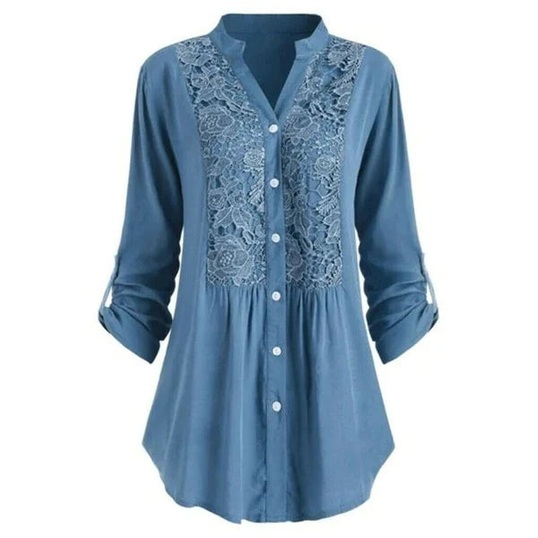 Luchtige Damesblouse – Pofmouwen & Perfect voor de Zomer