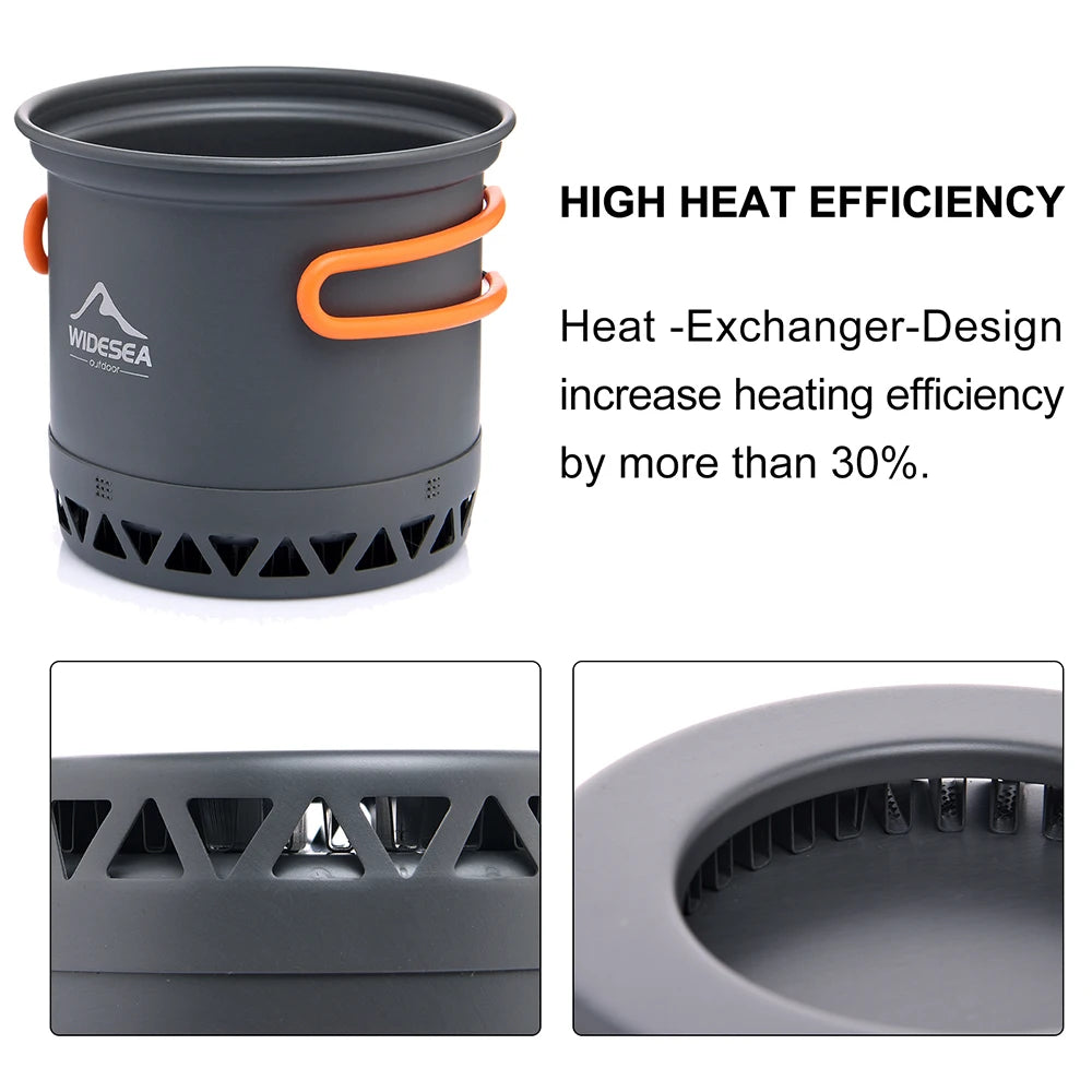 Lichtgewicht Outdoor Kookset - 1.3L/2.3L Camping Pannen voor Avonturen-Novormo
